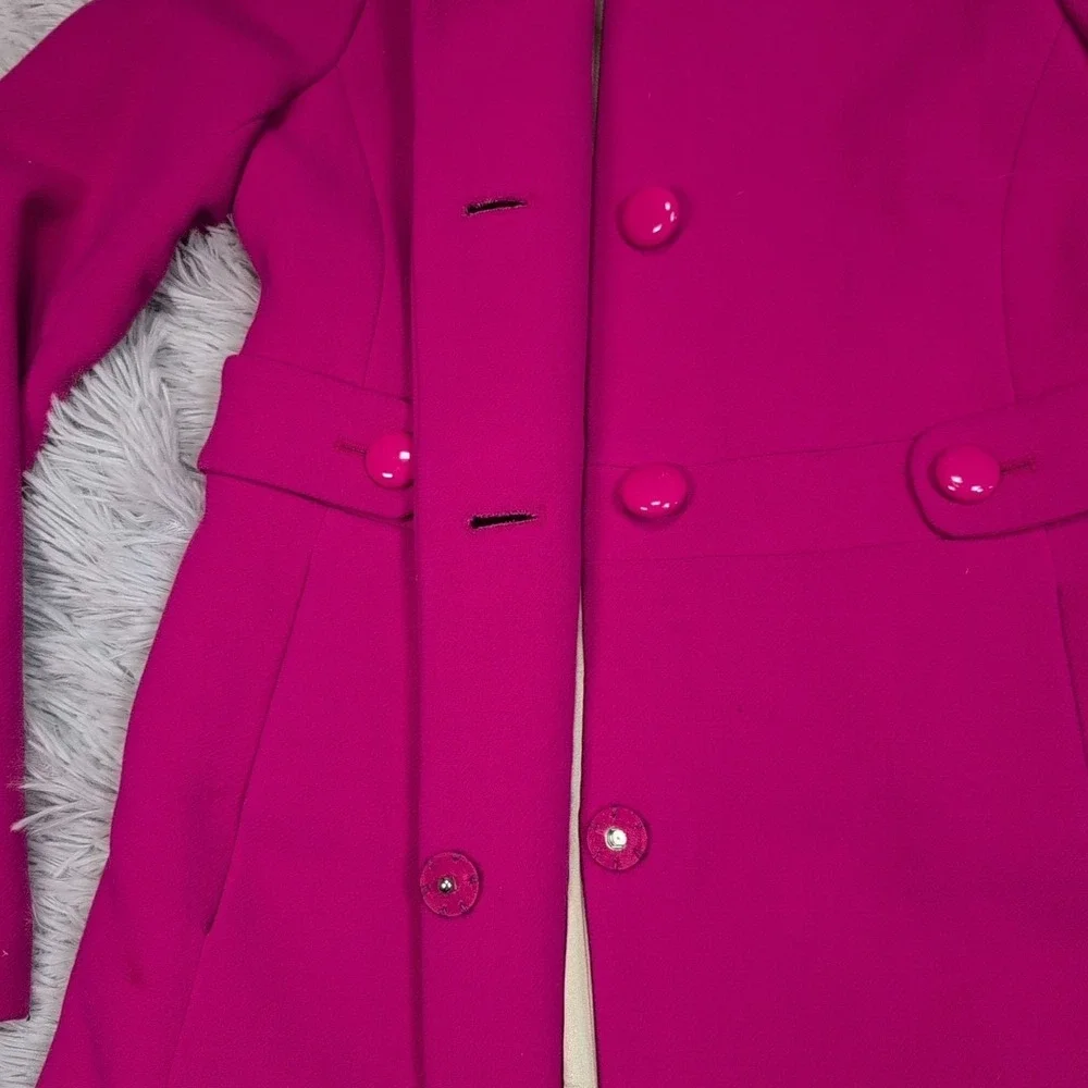 J. Crew Jacket Womens 4 Pink Wool Blend Coat Comort Preppy Button Up Pockets - Picture 16 of 16